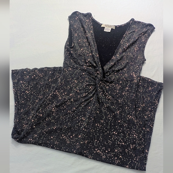 Free People Dresses & Skirts - Free People Black and Pink Polka Dot Slip Dress